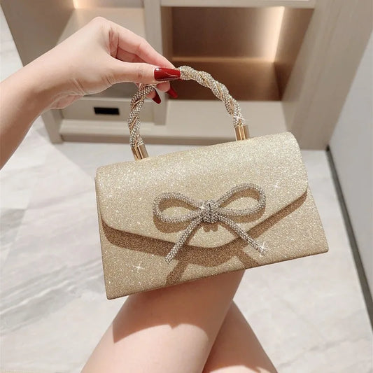 Dixies Diamond Bow Crossbody Clutch